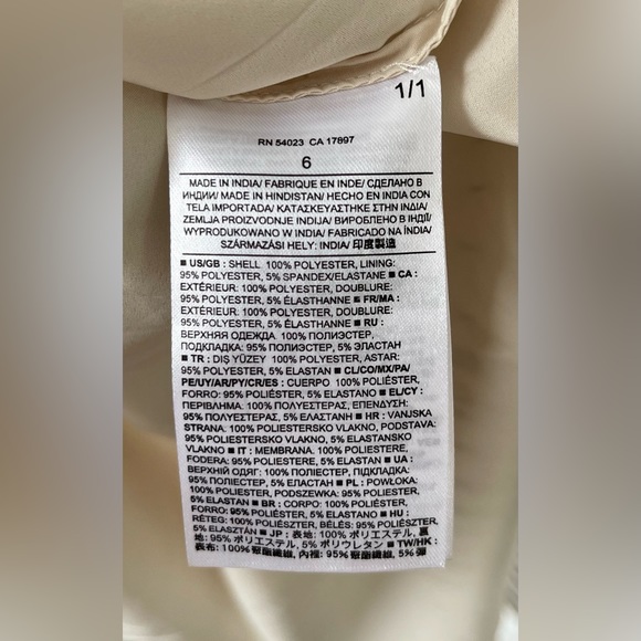 NWT Banana Republic Black and Cream Striped Dress - Picture 7 of 7